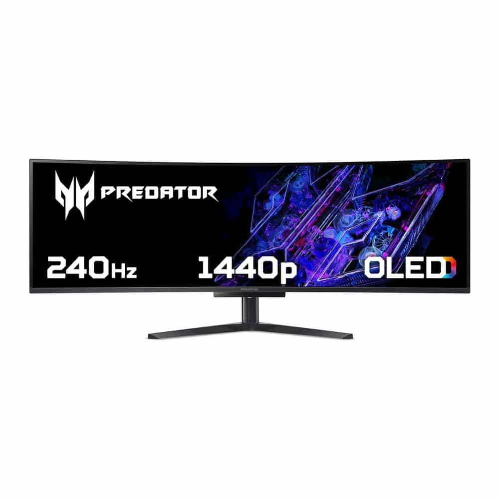 Acer 49" Predator X49X DQHD 240Hz QD-OLED Freesync Curved Gaming Monitor with KVM + 90W PD